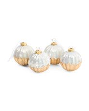 Set Of 4 4in Gold Tone Foil Ornaments | Marshalls