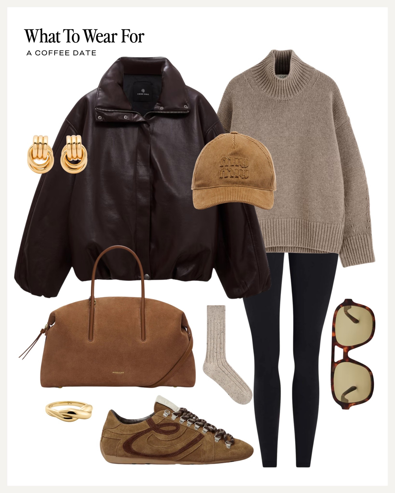 A coffee date ☕️ 

Winter wardrobe / athleisure / January style / turtleneck / anine bing jacket / suede trainers / neutral style 

#LTKuk #LTKwinter