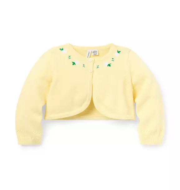 Baby Embroidered Floral Cropped Cardigan | Janie and Jack