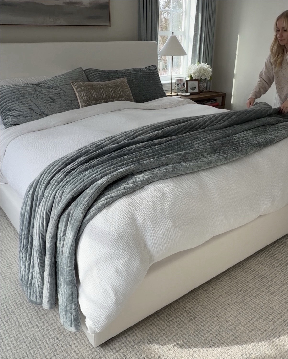 Cozy winter bedding means layers! Here’s 3 examples from my home to help inspire you. 

Cloud quilt is in the color chambray. The curtains in my bedroom are the Twopages brand in the color winter sky/blue gray with triple pinch pleats and privacy lining. 

#LTKHome #LTKSeasonal