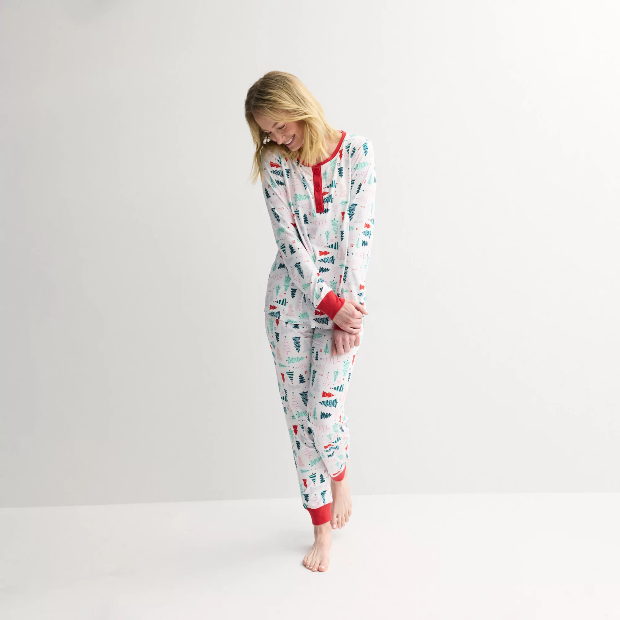 Women's Jammies For Your Families® Christmas Tree Farm Pajama Top & Pajama Bottoms Set | Kohl's