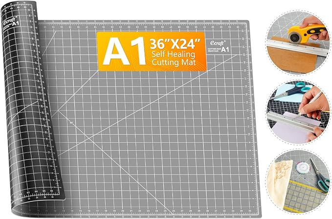 Ecraft Large Self Healing Cutting Mat: 24" x 36" Double Sided 5-Ply Hobby Mat, A1 Rotary Cutting ... | Amazon (US)