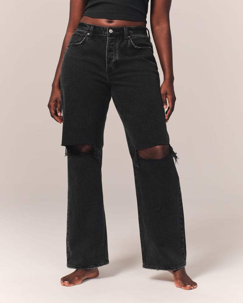 Women's Curve Love Low Rise 90s Baggy Jean | Women's Bottoms | Abercrombie.com | Abercrombie & Fitch (US)