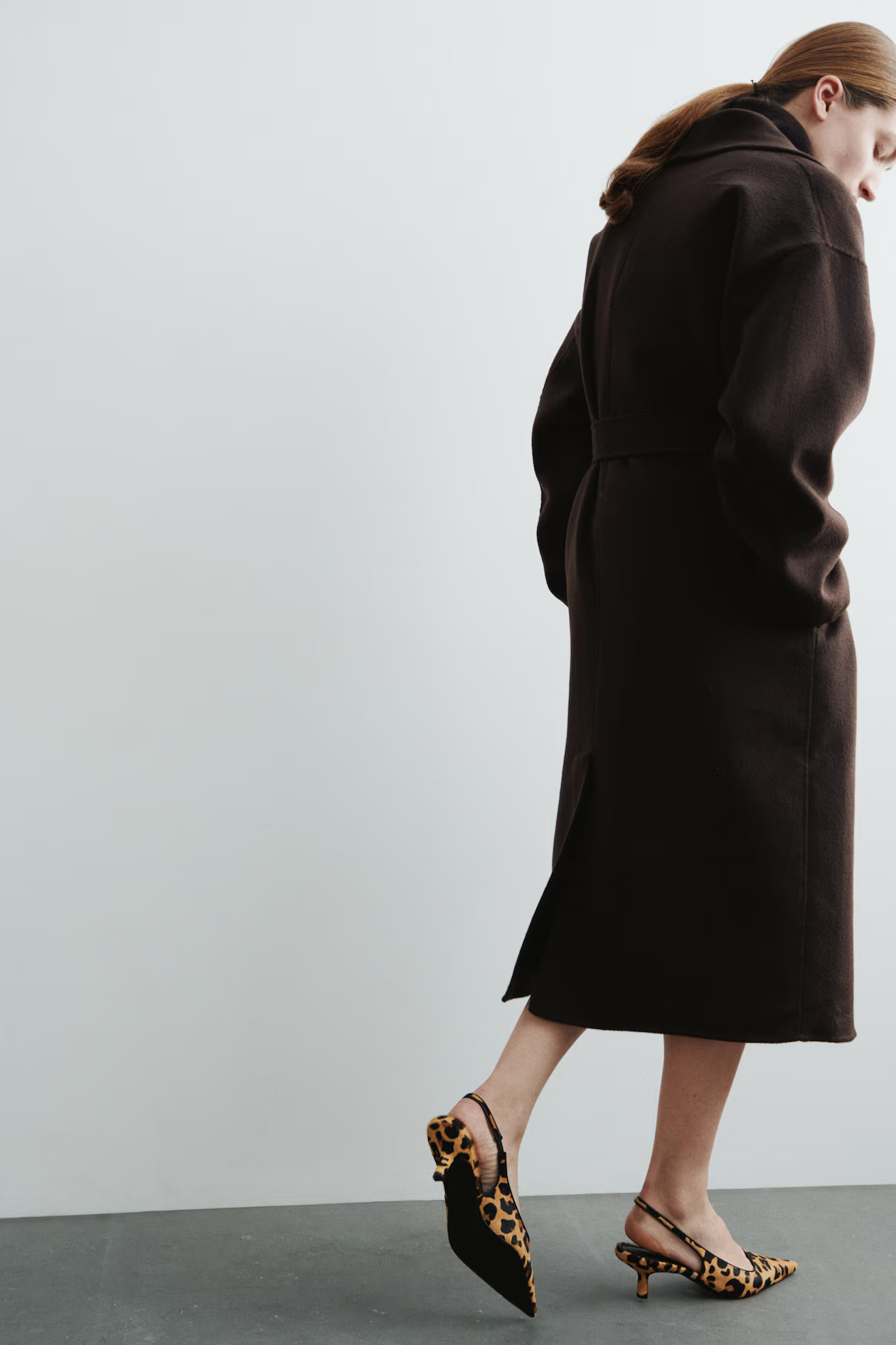 Kitten-Heeled Leather Slingbacks | H&M (US + CA)