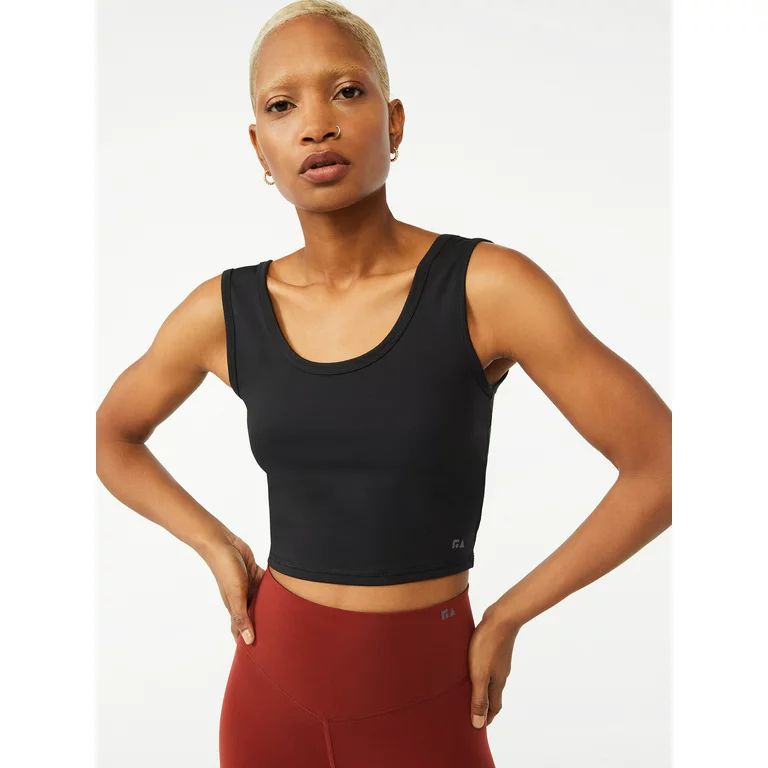 Free Assembly Women's Cropped Tank Top with Scoop Back | Walmart (US)