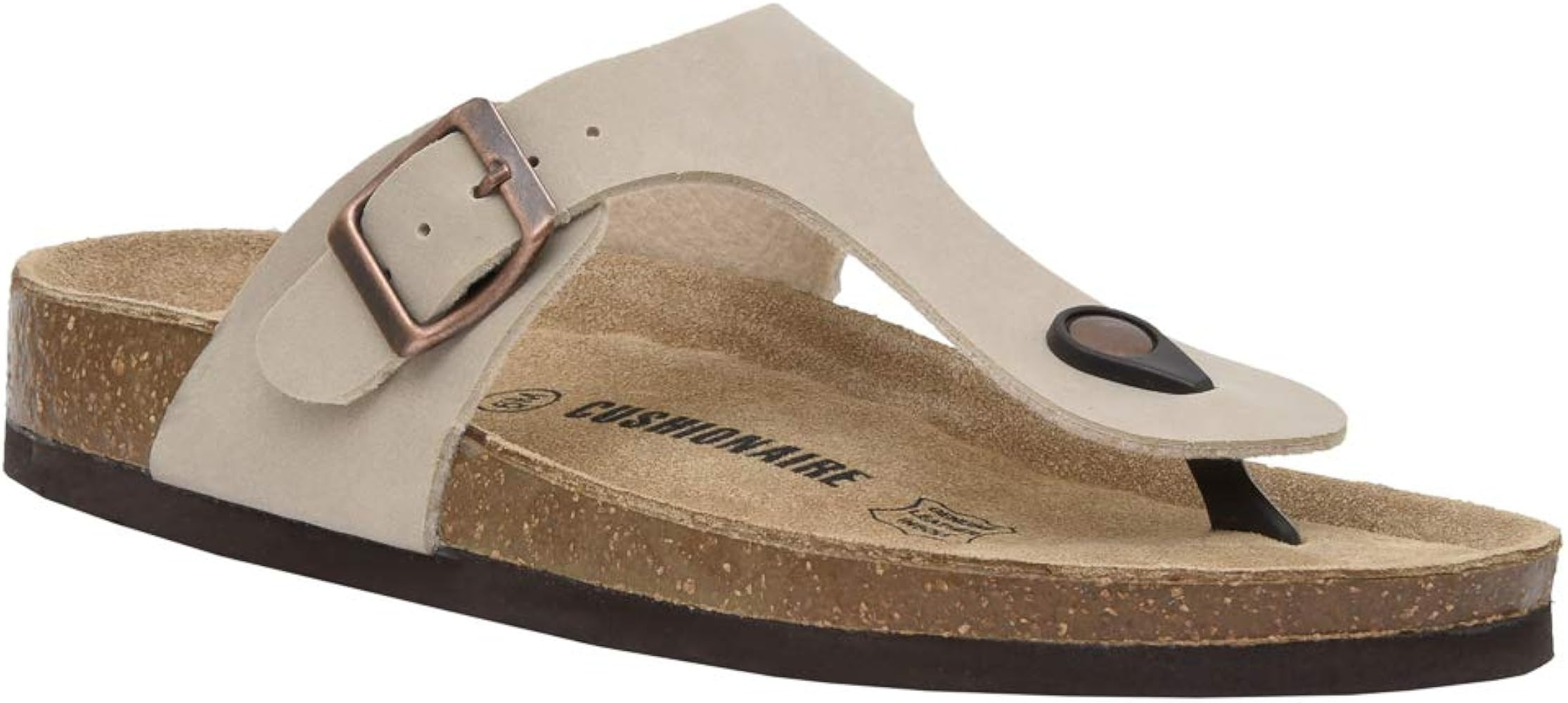 CUSHIONAIRE Women's Leah Cork footbed Sandal with +Comfort | Amazon (US)