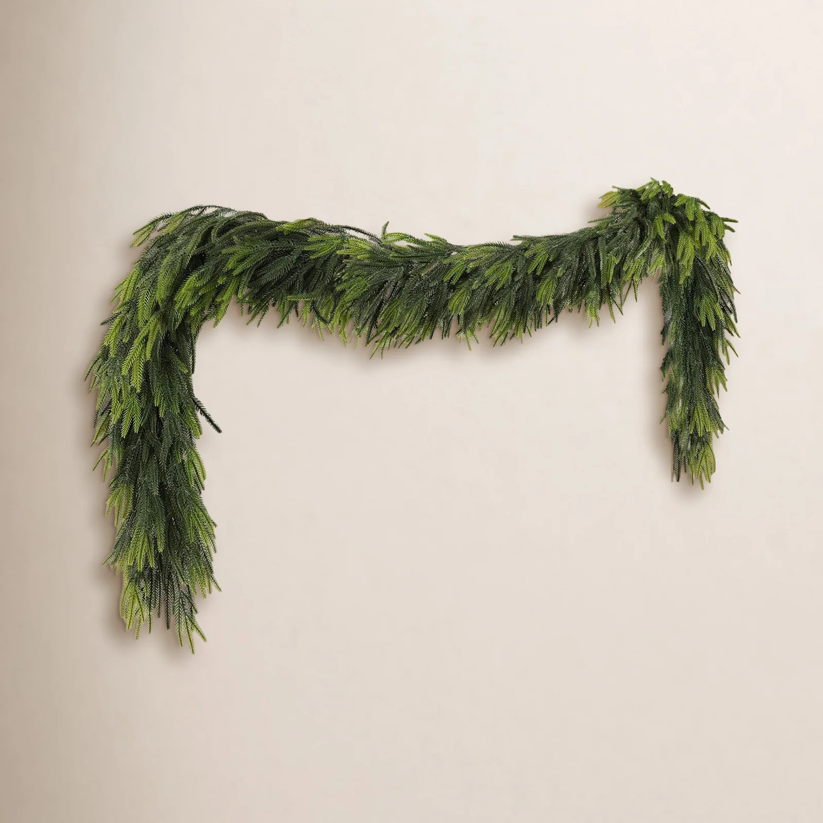 Christmas Norfolk Pine Garland Real Touch Pine Artificial Garlands Faux  Garland Winter Christmas... | Birch Lane