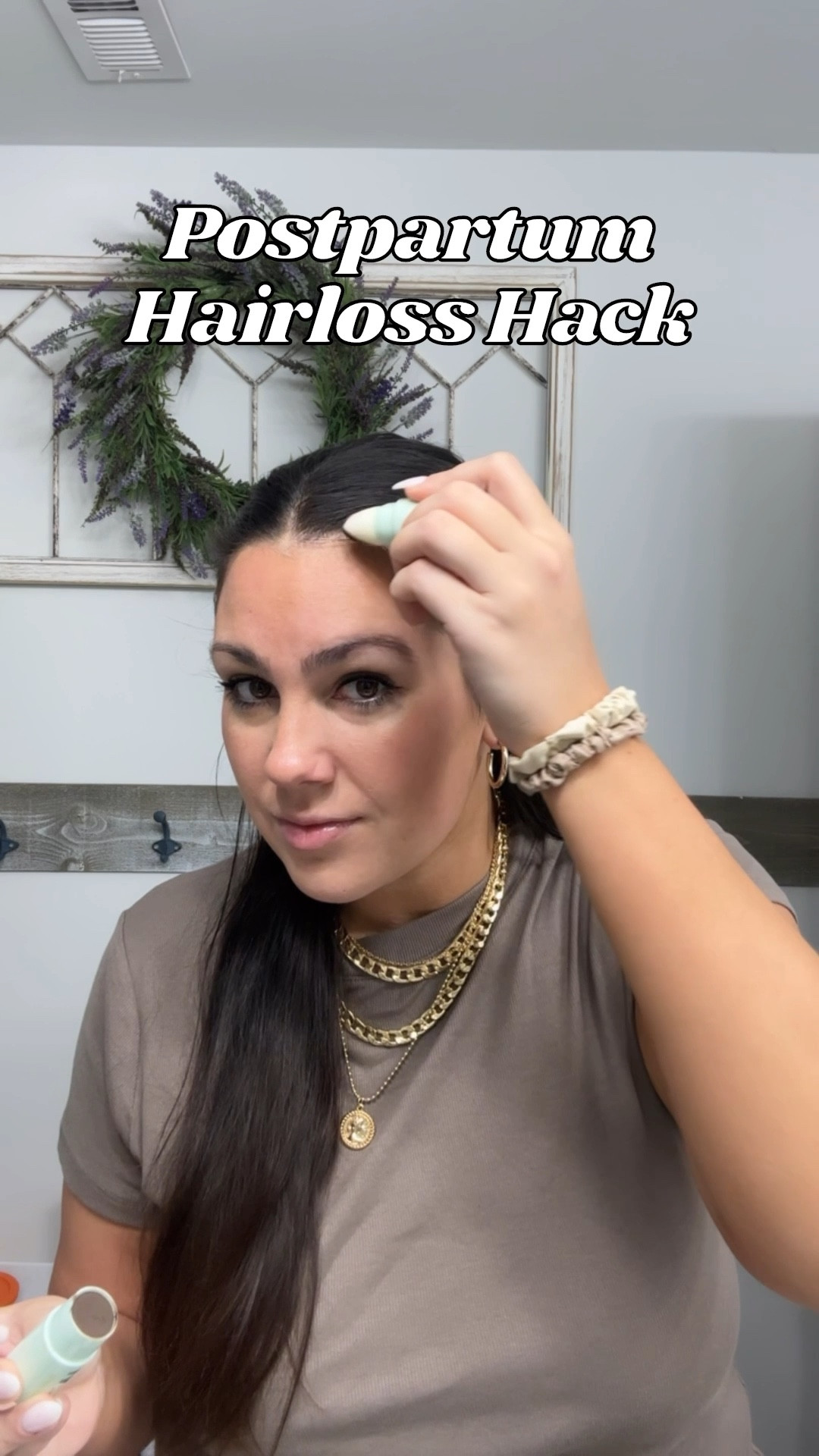 The dreaded bald triangle corners are back🤣 Thanks to Divi for helping me conceal my postpartum hair loss!! 



#LTKBeauty