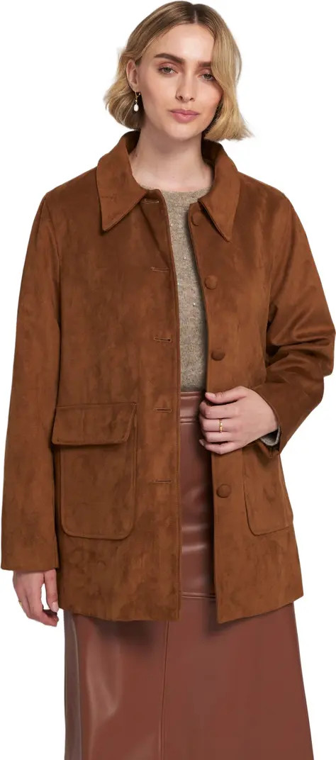 Faux Suede Car Coat Utility | Nordstrom