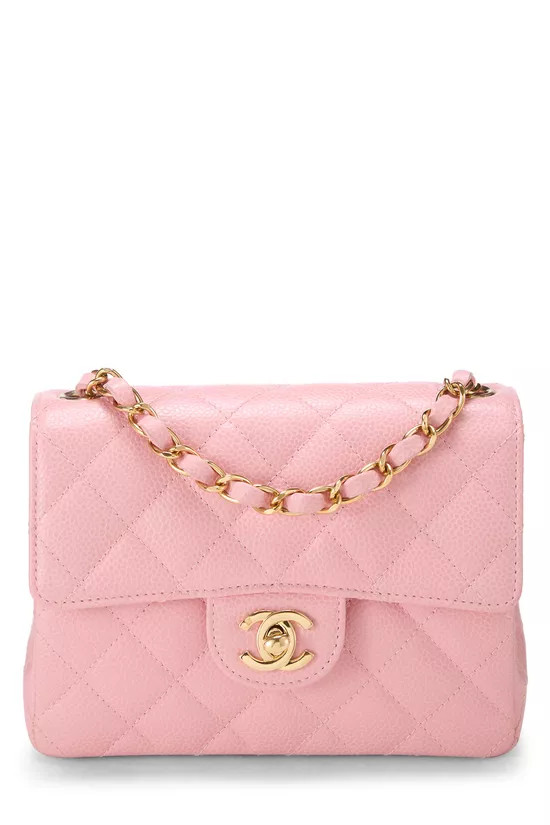 Pre-Owned Pink Quilted Caviar Half Flap Mini Q6B0270FP900B | What Goes Around Comes Around