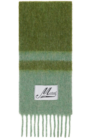 Green & Purple Striped Scarf | SSENSE