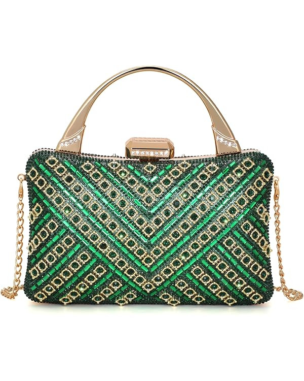 Clutch Purses for Women, Formal Evening Bag, Sparkly Rhinestone Purse for Party, Prom, Wedding | Amazon (US)