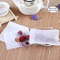 Amazon.com: AKOAK 100 Pack Disposable Drawstring Tea infusers Tea Filter Bags for Loose Tea Herbs... | Amazon (US)
