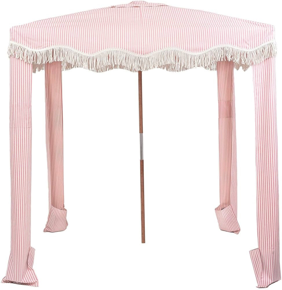 Business & Pleasure Co. Premium Beach Cabana - 6'5 W x 6.5' H Luxury Boho Beach Tent with Fringe ... | Amazon (US)