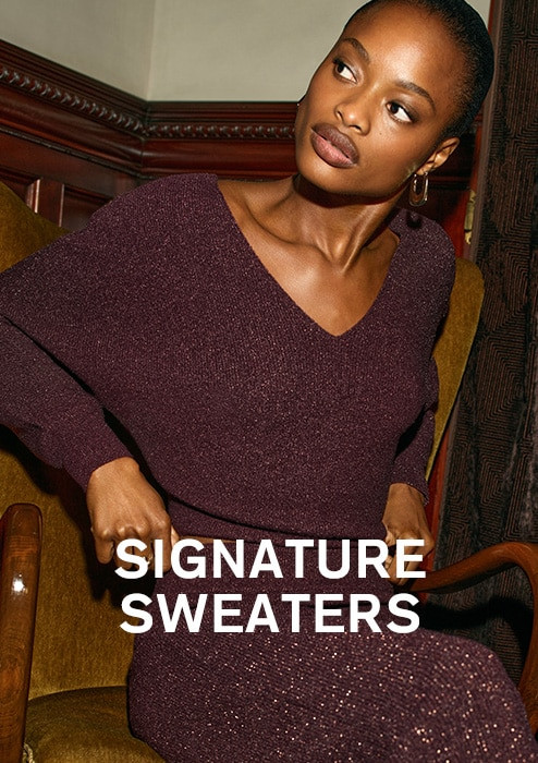 Glitter Double V-Neck Dolman Sweater | Express