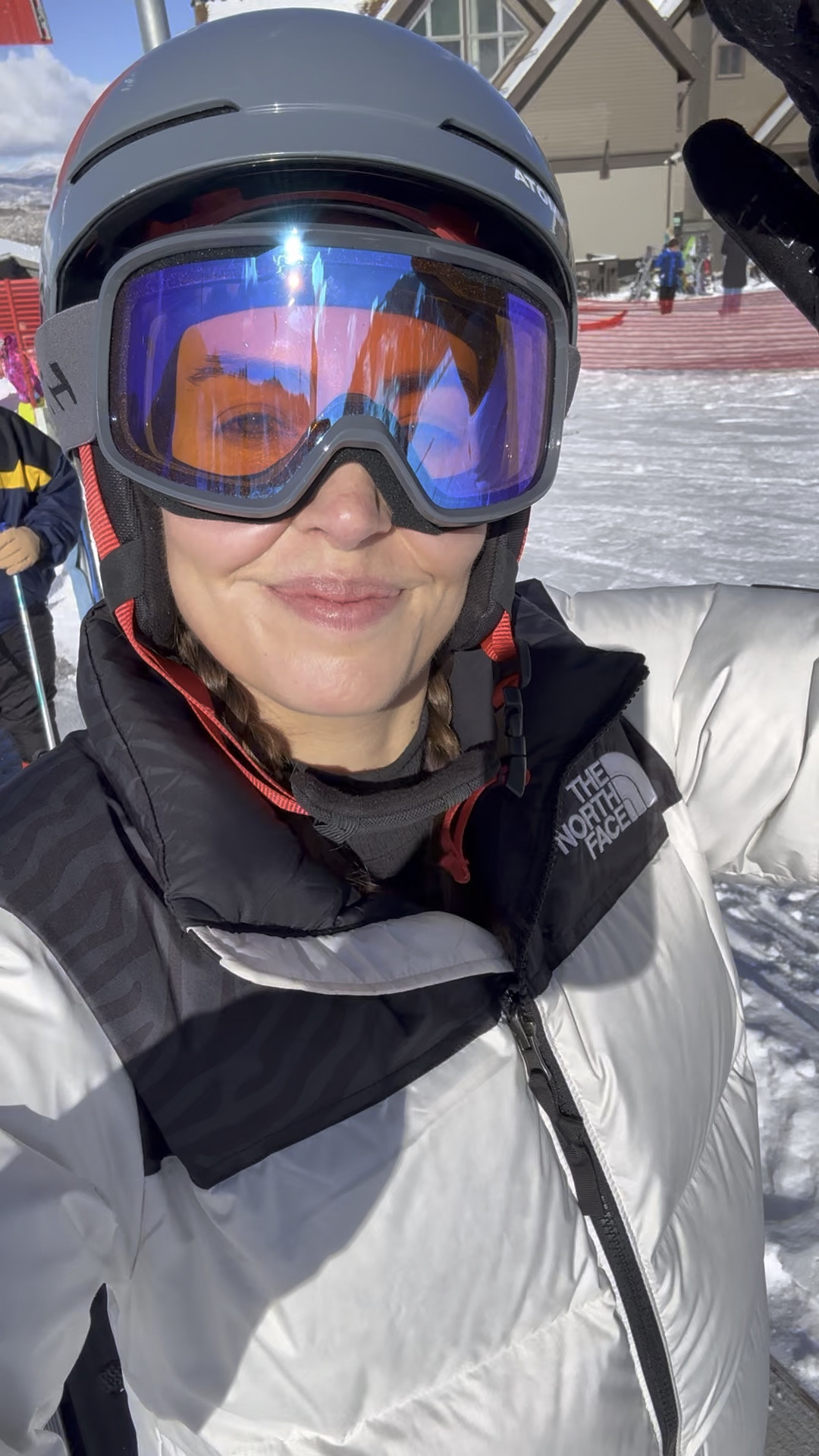 Was so warm and felt cute in this North Face ski jacket! It runs tts and loved the white and black! Also, these ski goggles are great for the slopes! 

#LTKActive #LTKFitness #LTKSeasonal