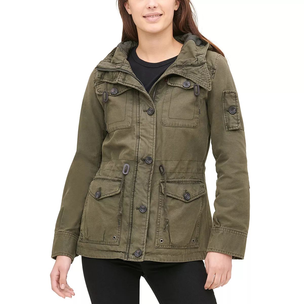 Women's Levi's® Twill Hooded Military-Style Jacket | Kohl's