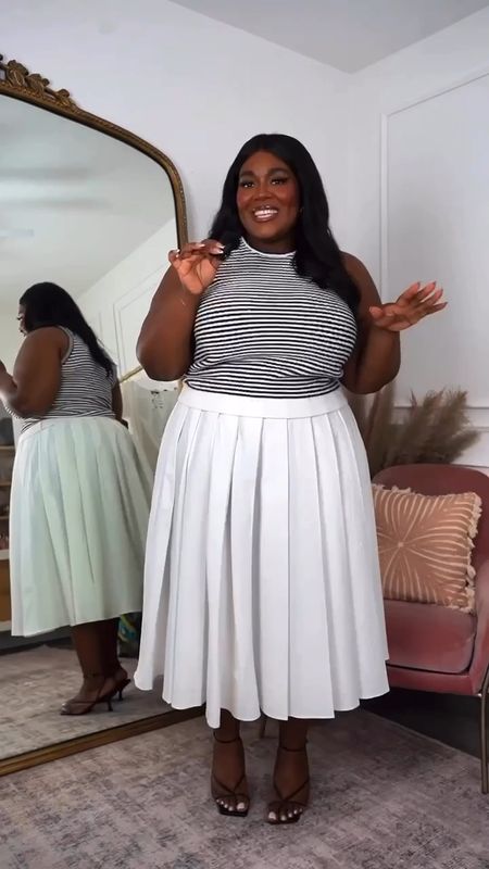 Walmart has been coming out with so many cute pieces perfect for spring vacation!

Top XXL 
Skirt - linked something similar 

Plus Size Fashion, Pleated Skirt Outfit, Nautical inspired Outfit

#LTKfindsunder50 #LTKfindsunder100 #LTKplussize