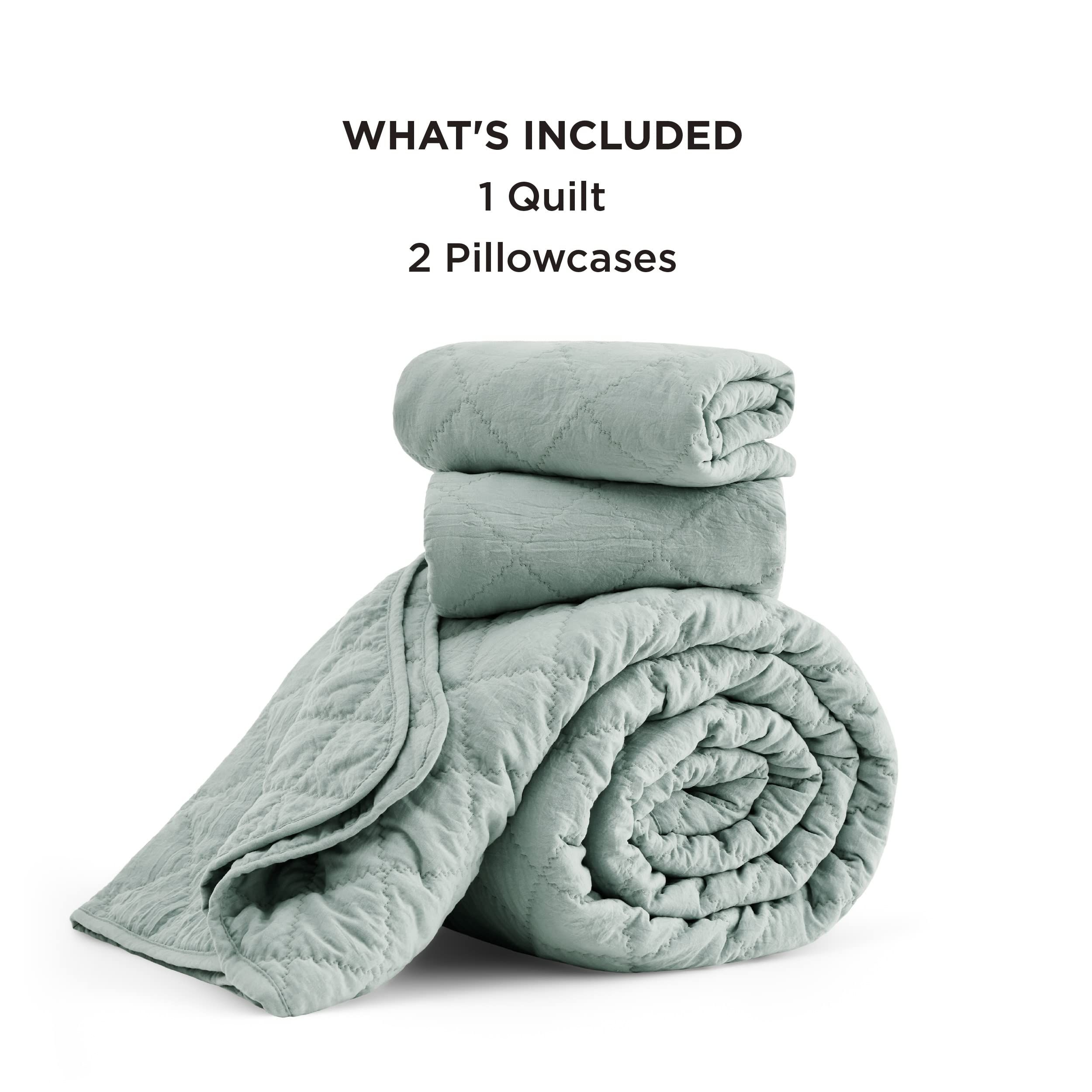 Bedsure Quilt Queen Size Green, Elegant Diamond Pattern, Ultra Soft and Lightweight Bedspreads & ... | Amazon (US)