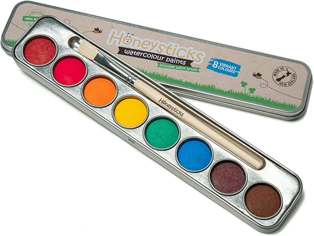 Honeysticks Non Toxic Watercolor Paint Set for Kids and Toddlers - 8 Vibrant and Long Lasting Col... | Amazon (US)