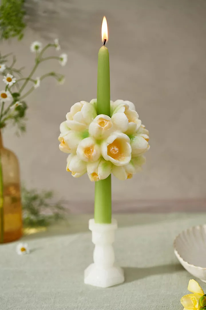 Spring Bouquet Taper Candle | Anthropologie (US)