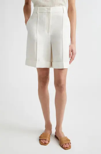Sparkle Linen Blend Bermuda Shorts | Nordstrom