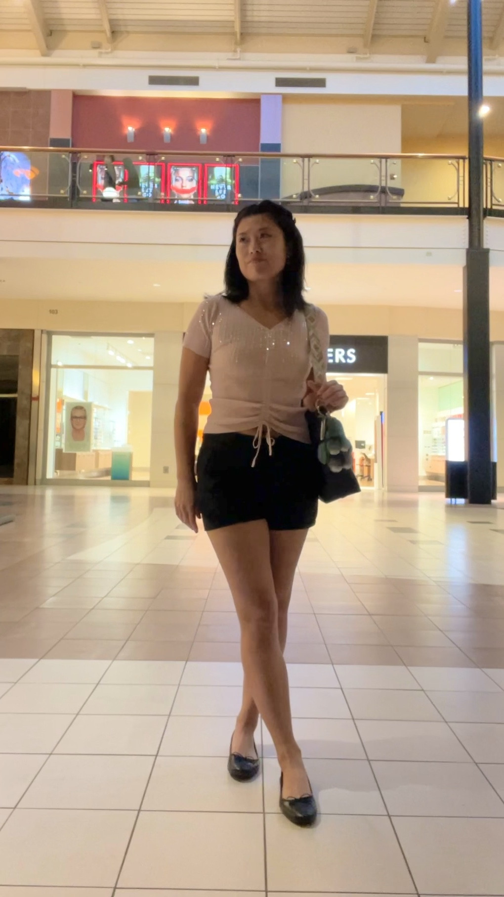 Movie night outfit! Fall outfit, bling bling tee, shiny shirt, pink top, black shorts, ballet flats, cute chic ootd, pink style, era tours outfit

#LTKVideo #LTKSeasonal #LTKStyleTip