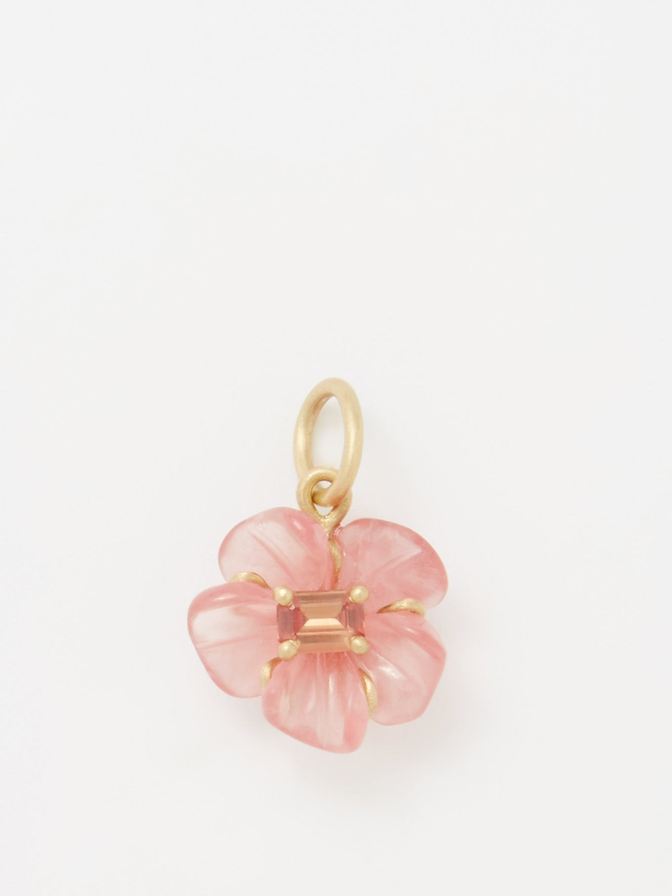 Tropical Flower rhodochrosite & 18kt gold charm | Irene Neuwirth | Matches (US)