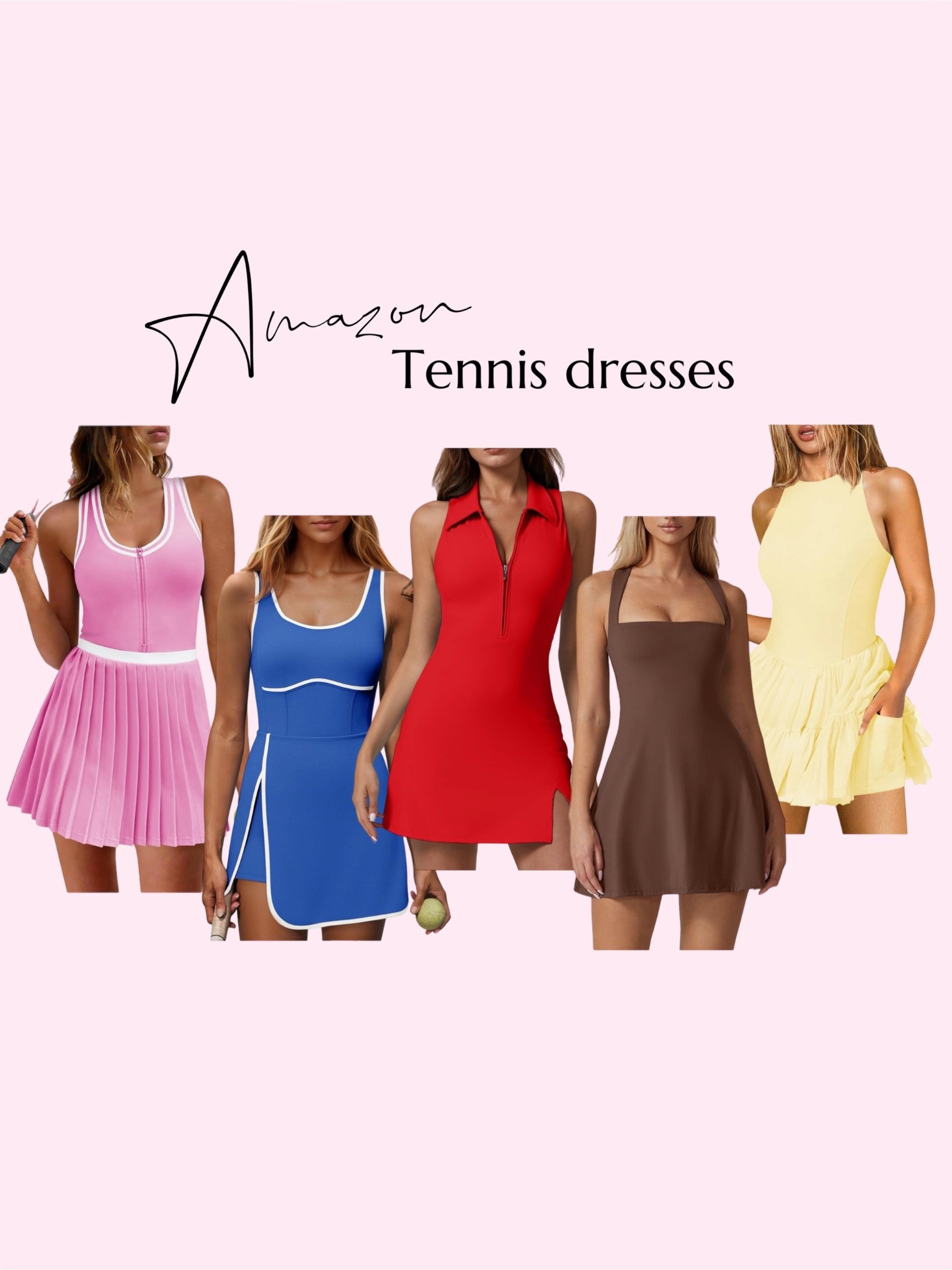 Amazon tennis dresses. Athletic wear for women, Amazon athletic wear, workout dress. 

#LTKfitnessgoals #LTKPetite #LTKActive