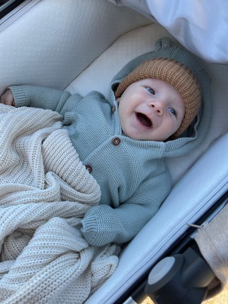 Baby cold weather outfit. Spring. Knit sweater with buttons and hood. 

#LTKbaby #LTKbump #LTKfamily