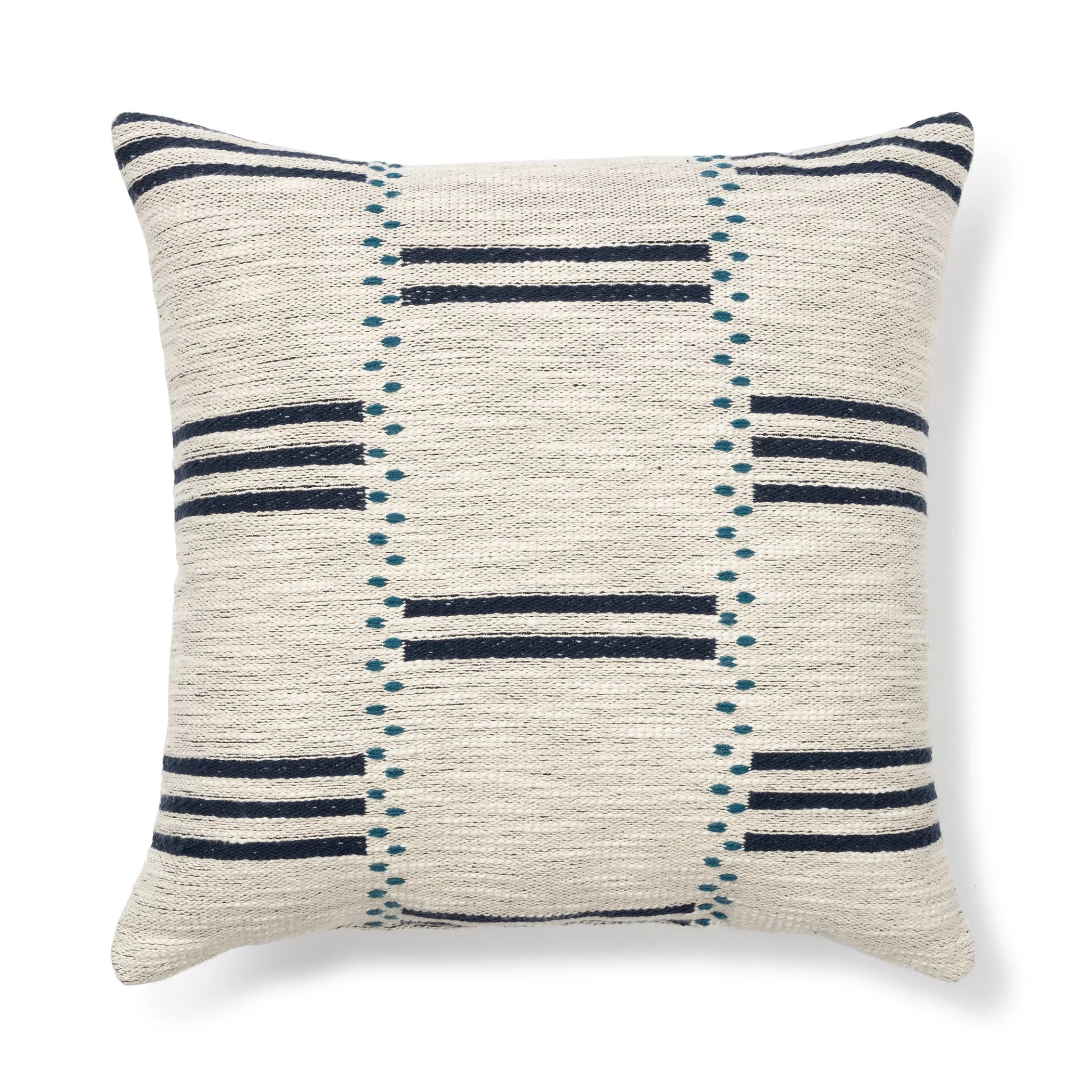 Mainstays Modern Pattern Decorative Throw Pillow, 18'" x 18", Square, Navy, Single Pack - Walmart... | Walmart (US)