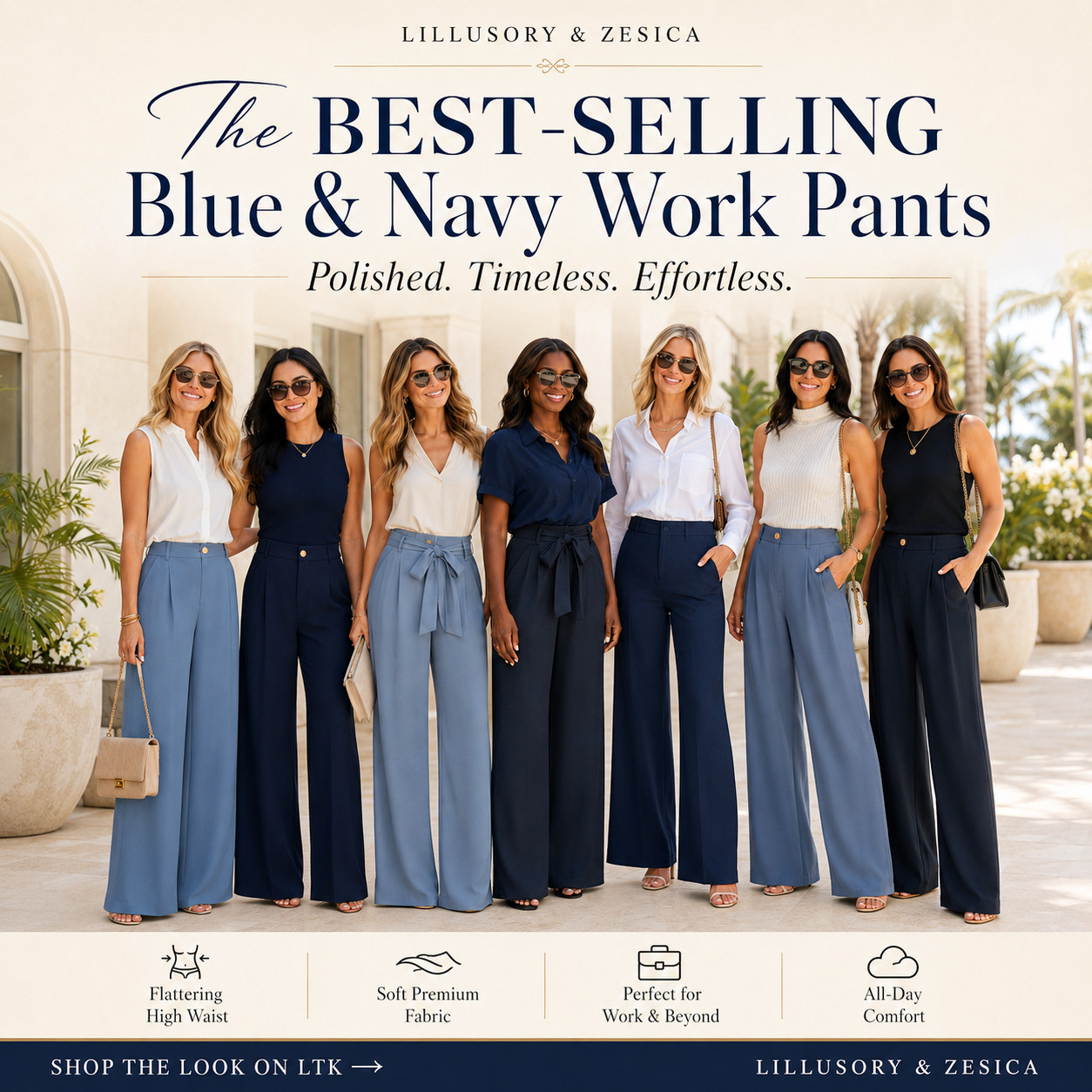 LILLUSORY & ZESICA Summer Workwear | Best Selling High-Waisted, Wide Leg, Dressy Blue & Navy Work Pants

The blue and navy work pants that make elevated workwear feel polished, timeless, and so easy to style!!

These best-selling LILLUSORY & ZESICA pants are such strong affordable Amazon workwear finds if you want pieces that look expensive without the high-end price tag.

The high-waisted fit, wide-leg silhouette, soft drapey fabric, and polished blue/navy tones give them that clean business casual look while still feeling comfortable enough for all-day wear.

They’re perfect for office days, meetings, teacher outfits, work trips, conferences, interviews, dinner after work, and any day you want to look put together fast.

I also love these for Fourth of July and holiday outfits — the blue and navy tones make them easy to style with white tops, red accessories, gold jewelry, or classic summer sandals for a polished red, white, and blue look that still feels chic.

I pulled together the styles worth checking first so you don’t have to scroll forever. 

These are the kind of pants that make getting dressed feel easier — flattering, comfortable, and versatile enough to wear on repeat.

📌 SAVE this for affordable workwear finds, elevated office outfits, and polished summer work pants.

↓ Everything is linked!

#LTKSaleAlert #LTKWorkwear #LTKTravel