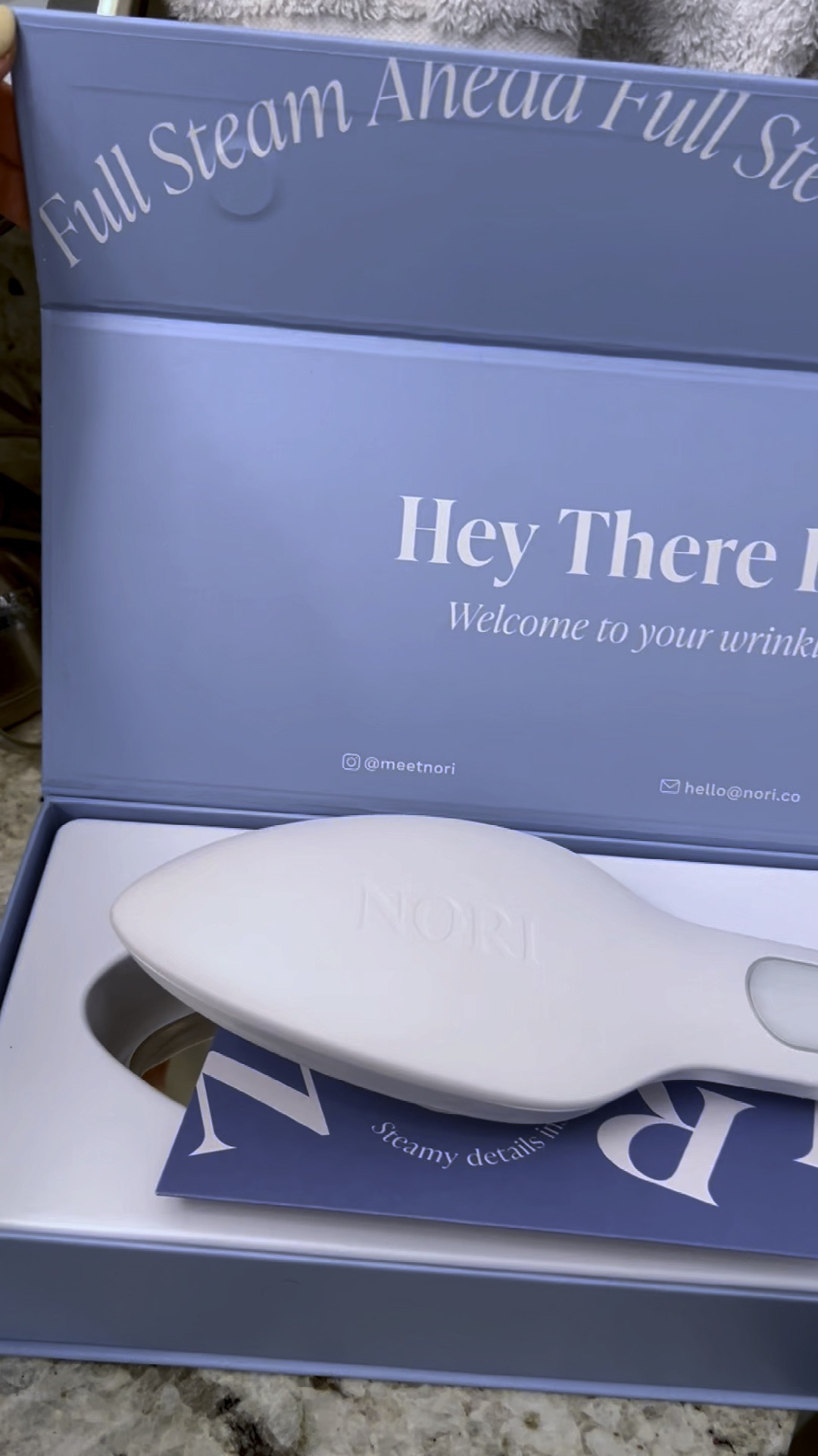 Nori steam iron - heard so much about this brand. It worked wonders on my clothes 😍
