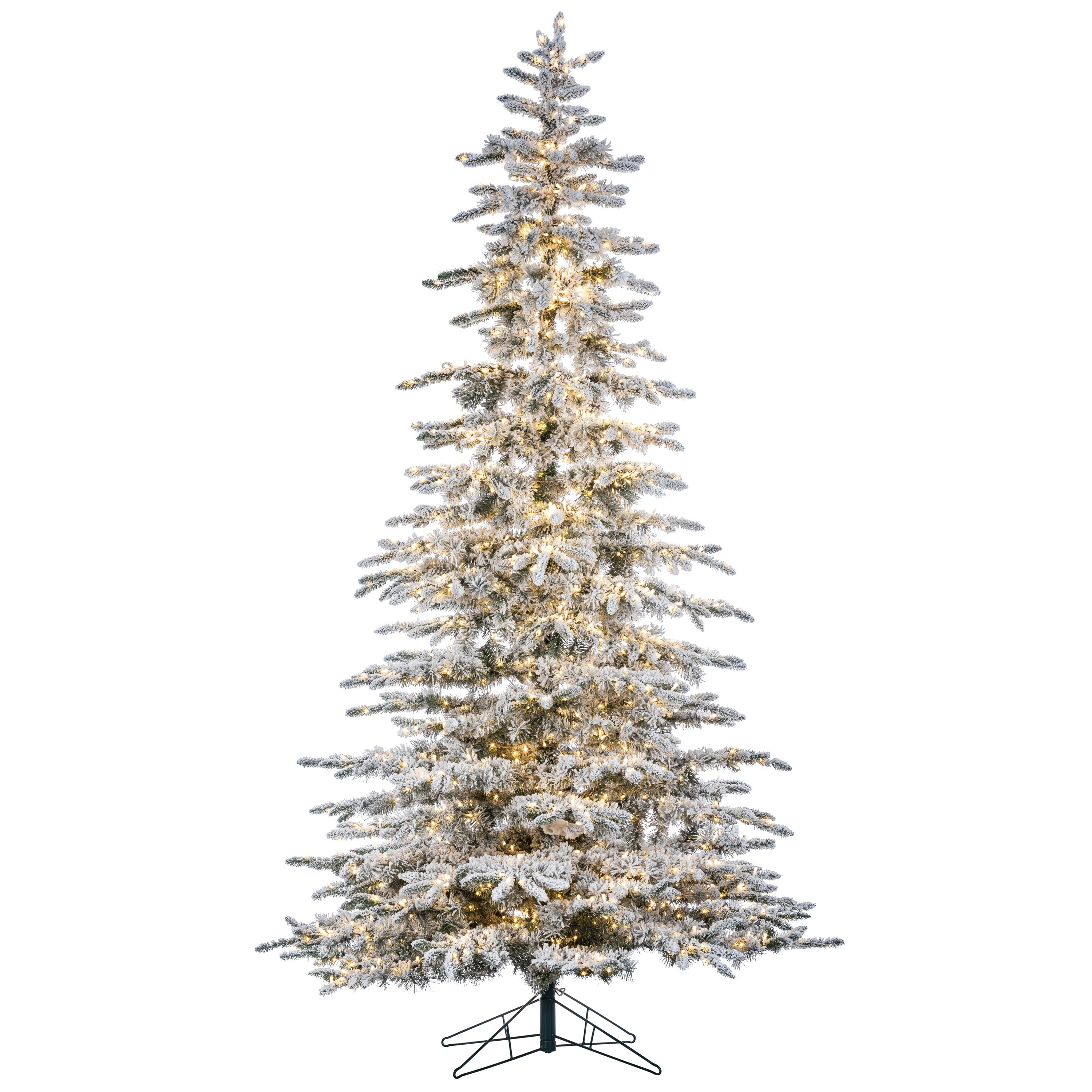 9 Foot High Flocked Pre Lit Mountain Pine with Instant Glow Power Pole Feature - N/A | Bed Bath & Beyond