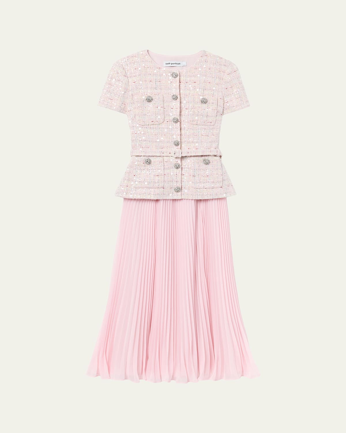 Sequined Bouclé Midi Dress | Bergdorf Goodman