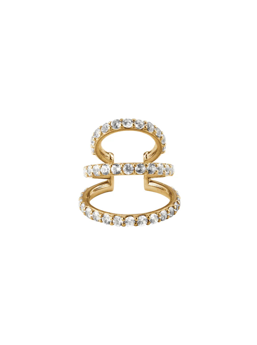 Pavé Triple Ear Cuff, Gold | Dorsey