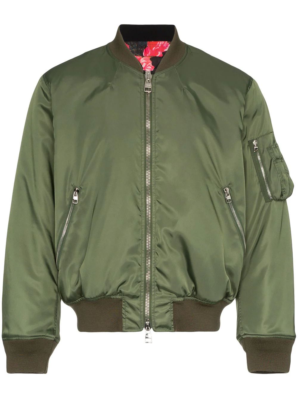 Alexander McQueen green bomber jacket | FarFetch US
