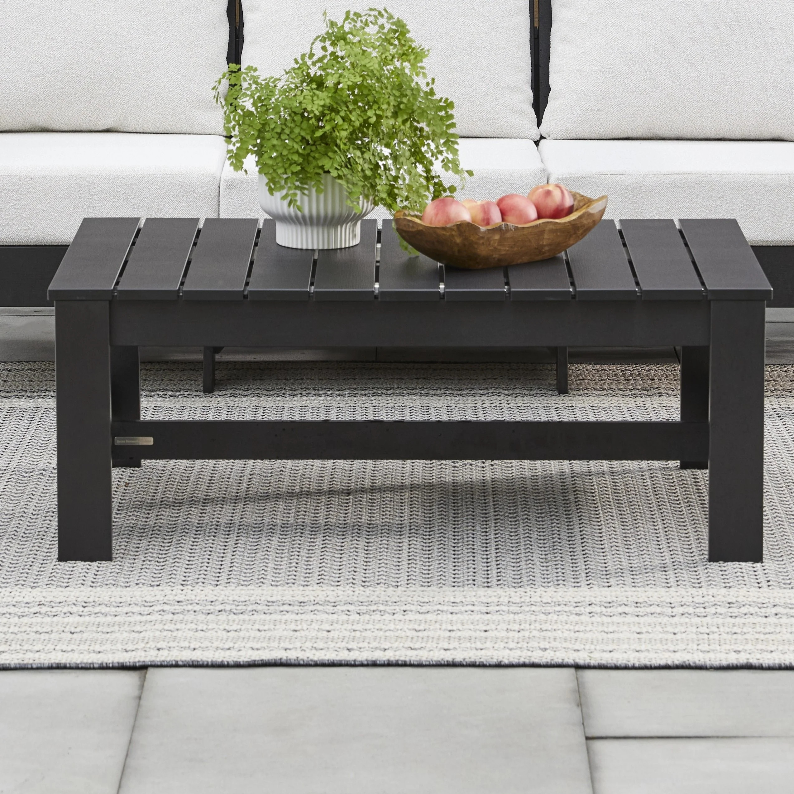 Better Homes & Gardens Ezra Outdoor HDPE Coffee Table, Black | Walmart (US)