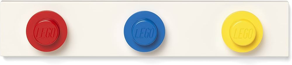 Amazon.com: Lego Wall Hanger Rack - Coat Rack with 3 Hooks for Hanging Coats, Backpacks, Hats | P... | Amazon (US)