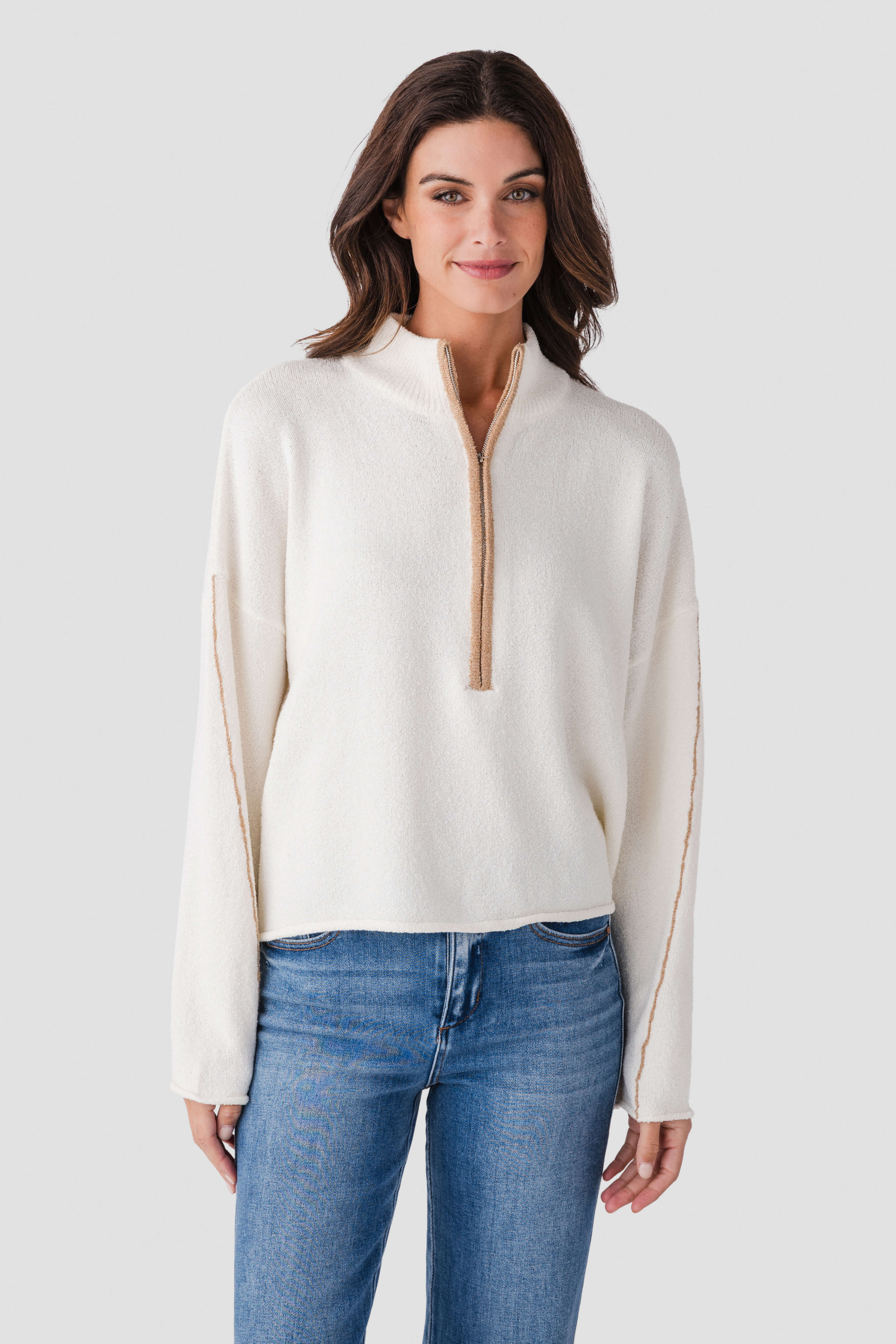 Promesa Half-zip Mock-neck Sweater | Social Threads