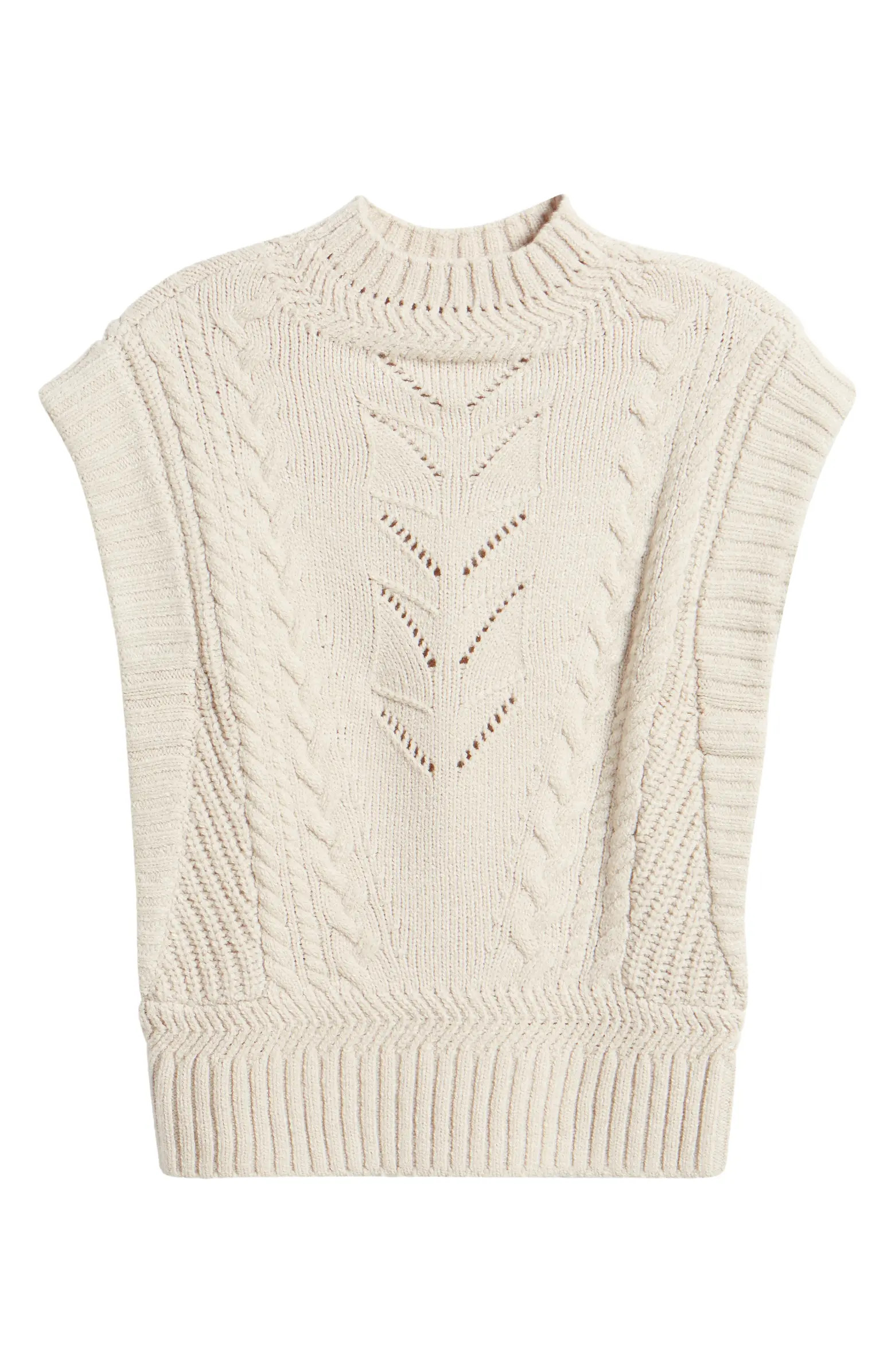 Cable Stitch Mock Neck Sweater Vest | Nordstrom