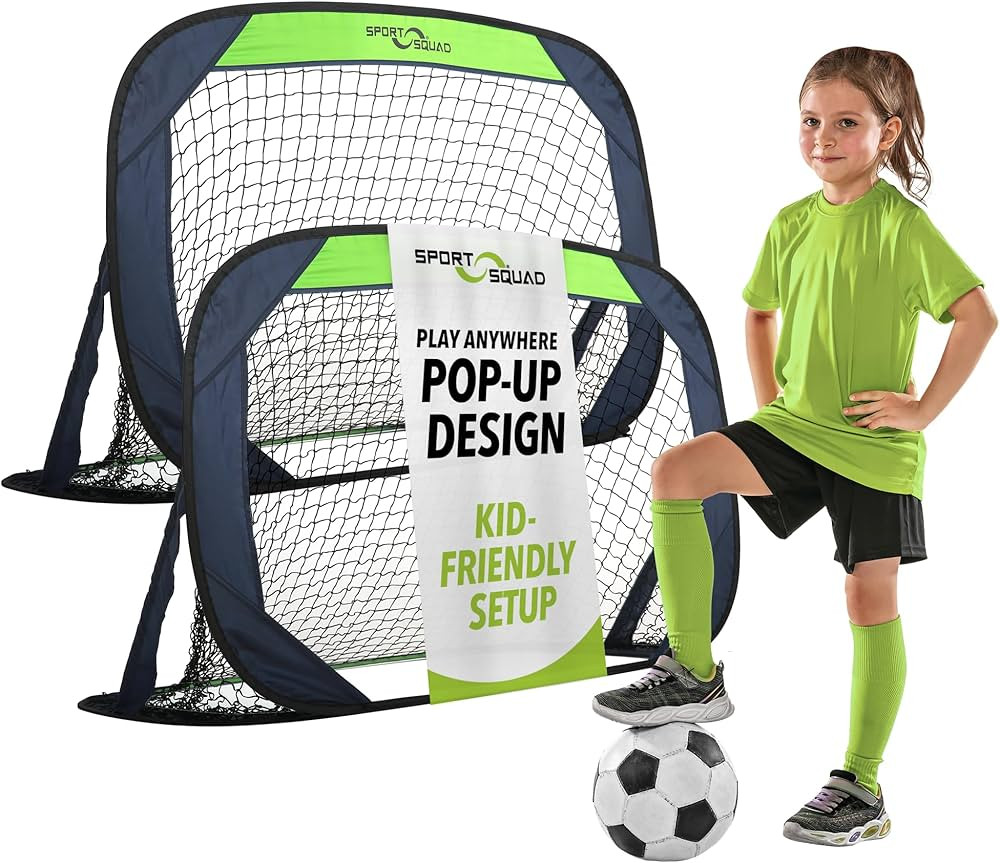 Sport Squad Portable Soccer Goal Net Set - Pop Up Training Soccer Goals for Backyard - Indoor or ... | Amazon (US)