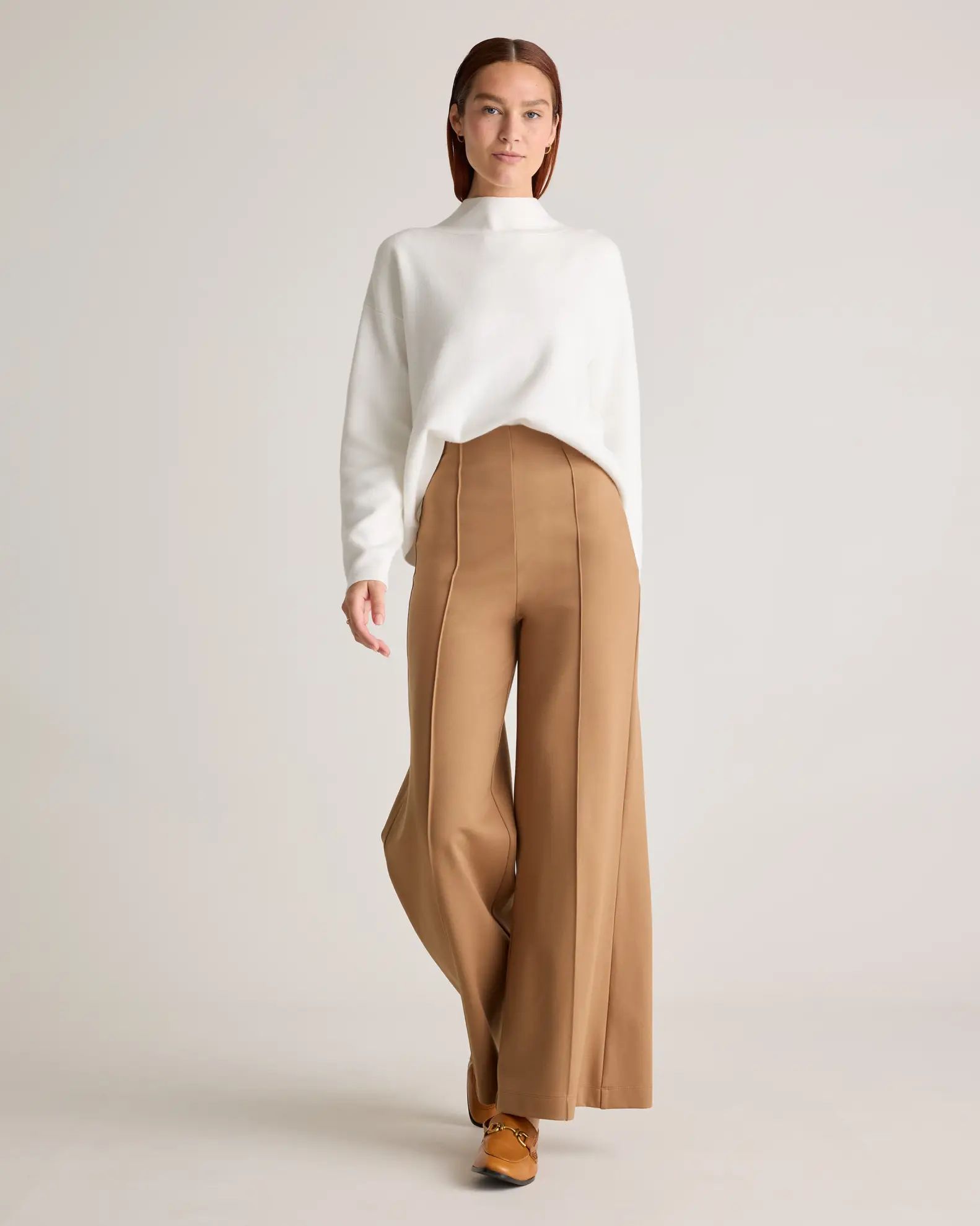 Ultra-Stretch Ponte Super Wide Leg Pants | Quince