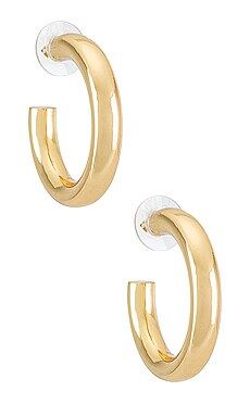 BaubleBar Dalilah Medium Tube Hoop Earrings in Gold from Revolve.com | Revolve Clothing (Global)