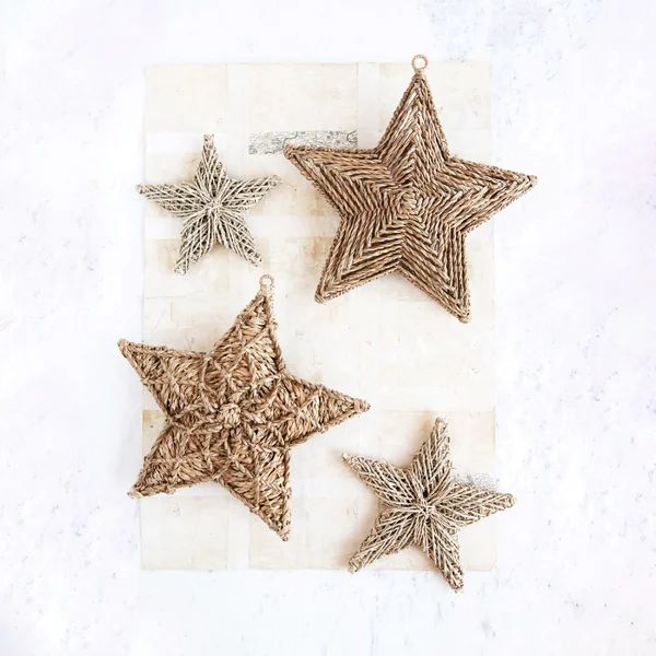 2 Piece Seagrass Stars Holiday Shaped Ornament Set | Wayfair North America