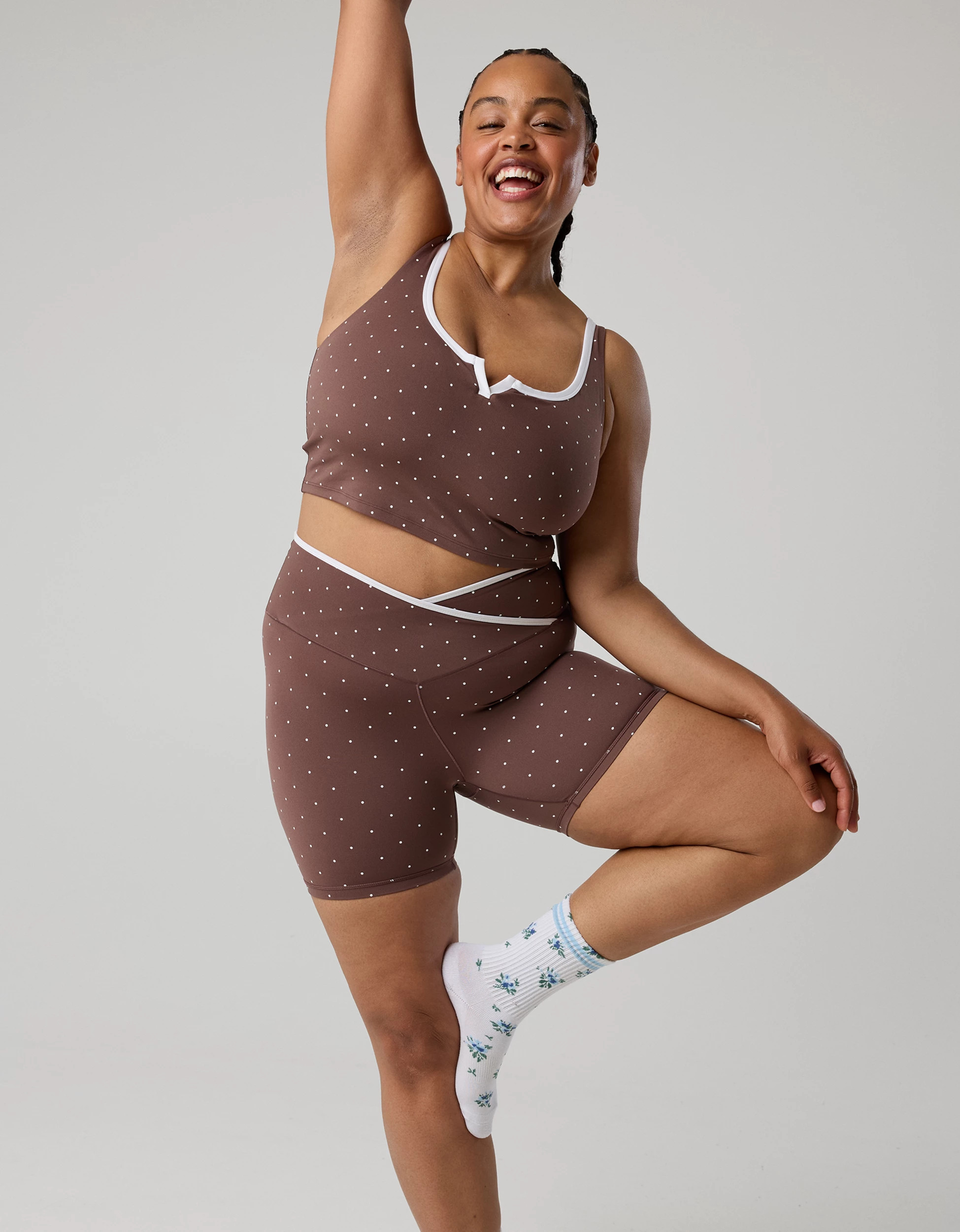 OFFLINE By Aerie Real Me Tipped Low Key Longline Sports Bra | Aerie