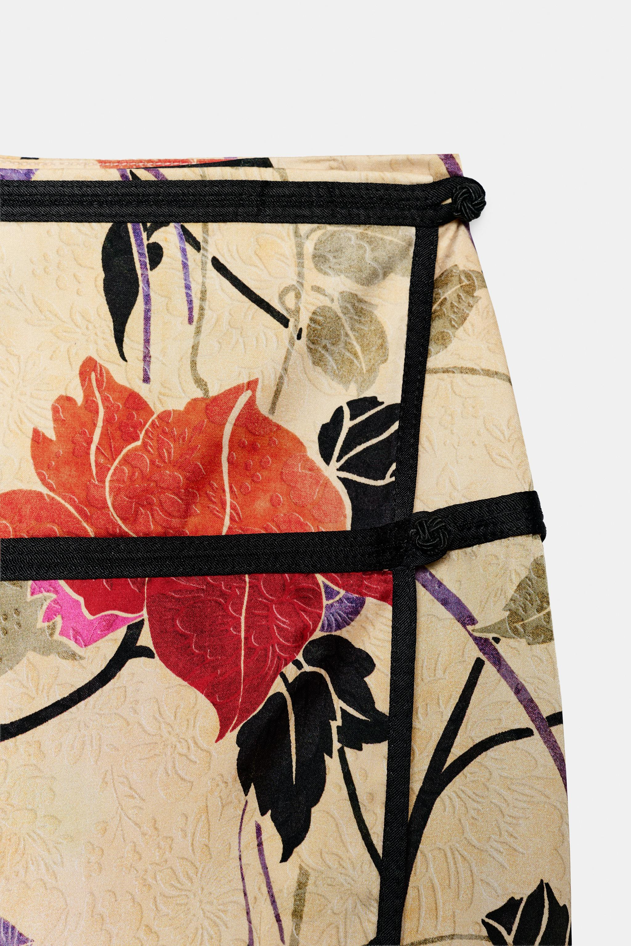ZW COLLECTION FLORAL SARONG SKIRT | Zara US