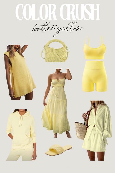 Butter yellow, yellow purse, matching set, yellow dresss

#LTKfindsunder50
