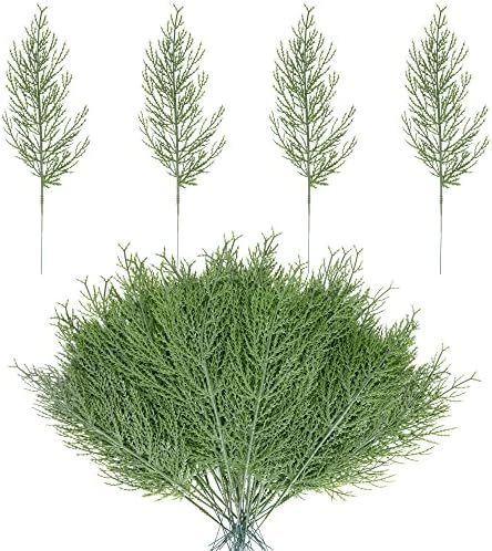 Amazon.com: Alpurple 25 PCS Artificial Pine Leaves Branches-13.7 Inches Fake Greenery Plants Pine... | Amazon (US)
