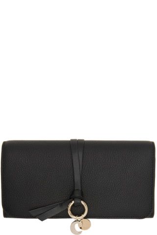 Black Alphabet Long Wallet | SSENSE